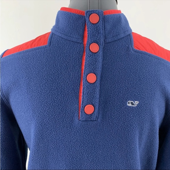 Boy’s Youth XL 18 VINEYARD VINES Snap Fleece Pullover Shep Shirt (slight defect) - Picture 2 of 12